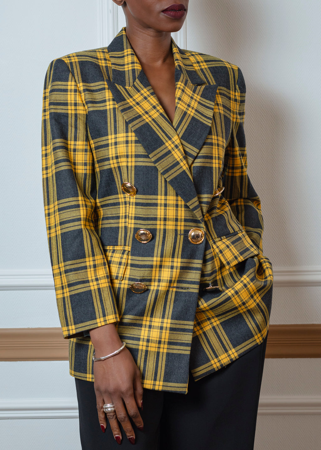 Veste vintage à carreaux