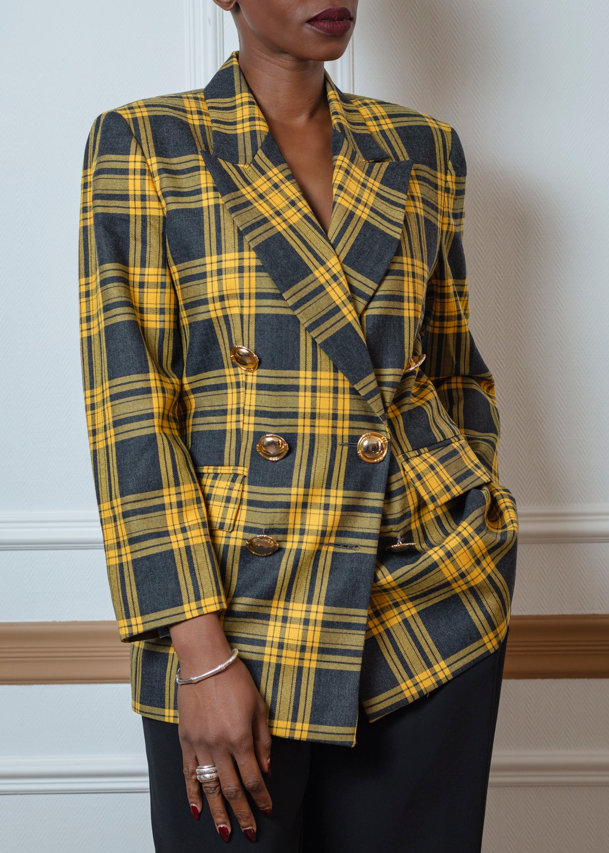 Veste vintage à carreaux